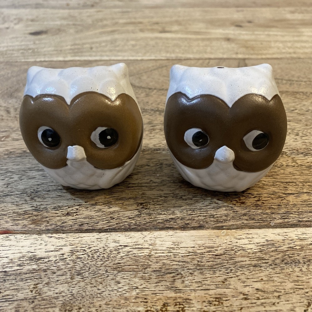 Rare Vintage Owl Salt and Pepper Shakers Set